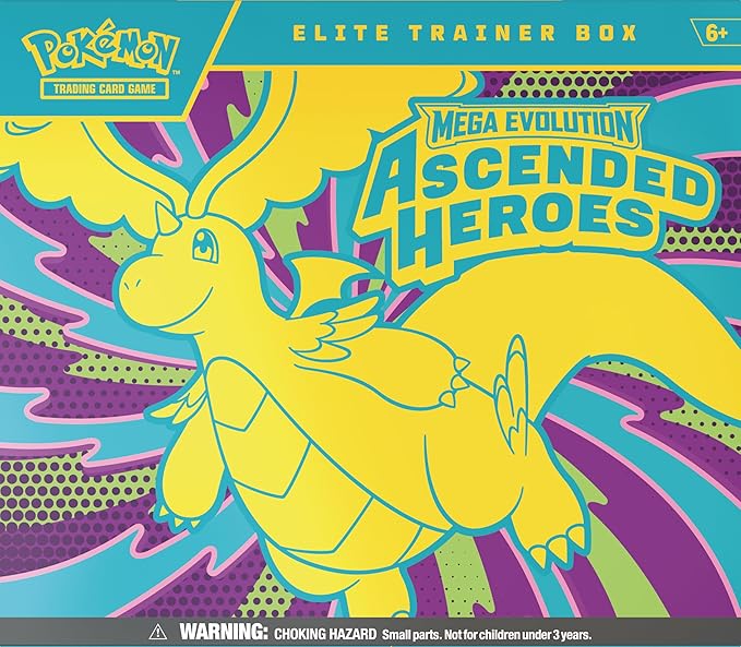 Pokémon TCG: Mega Evolution—Ascended Heroes Elite Trainer Box (1 Full-Art Promo Card, 9 Booster Packs & Premium Accessories)