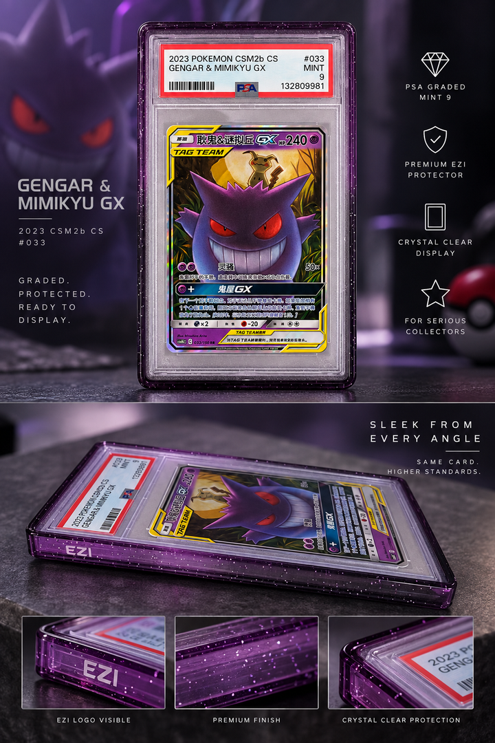 PSA 9 - GENGAR & MIMIKYU GX - Shining Synergy - CHN