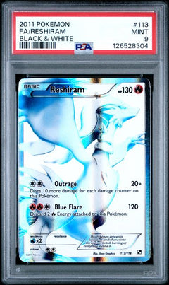 PSA 9 - FA/RESHIRAM - BLACK & WHITE - ENG
